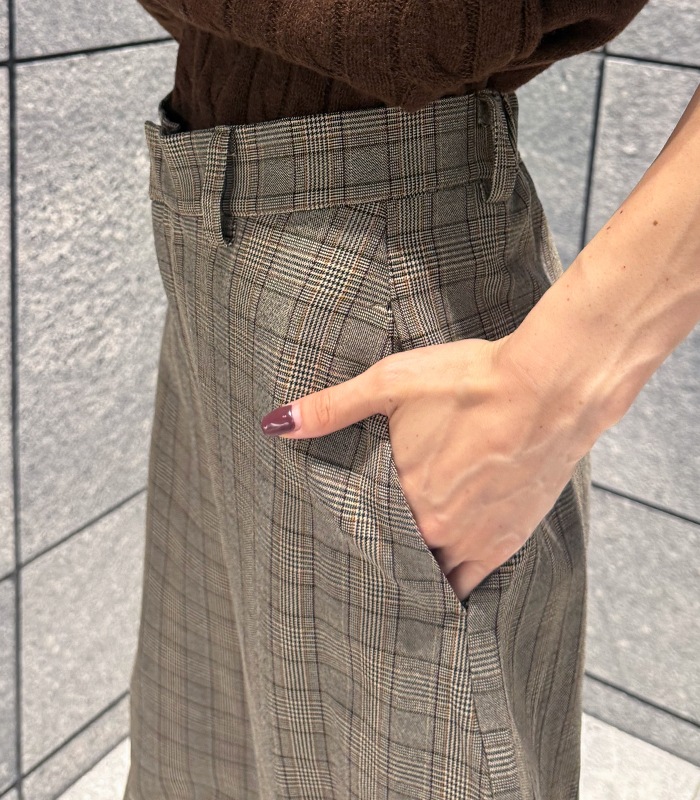 【MICALLE MICALLE】チェック柄 バレルパンツ★MMG103PEC