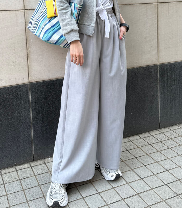 【MoNiLE】ダブルウエストワイドパンツ★☆2749