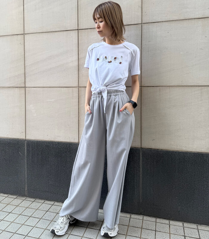 【MoNiLE】ダブルウエストワイドパンツ★☆2749