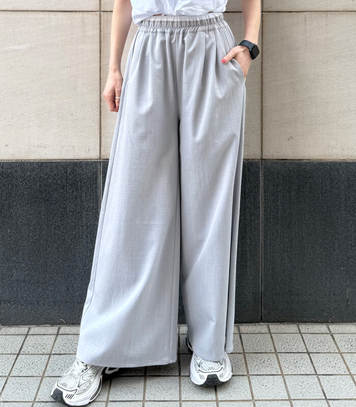 【MoNiLE】ダブルウエストワイドパンツ★☆2749