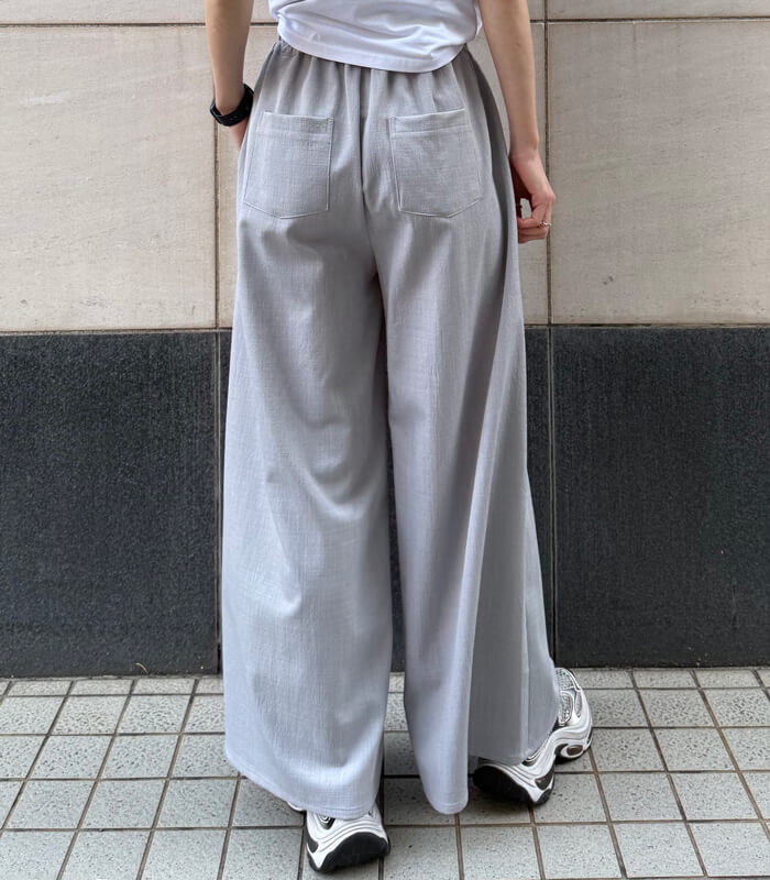 【MoNiLE】ダブルウエストワイドパンツ★☆2749