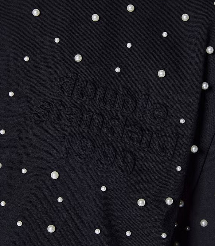 【DOUBLE STANDARD CLOTHING】天竺 パールレースTシャツ★0508-230-261