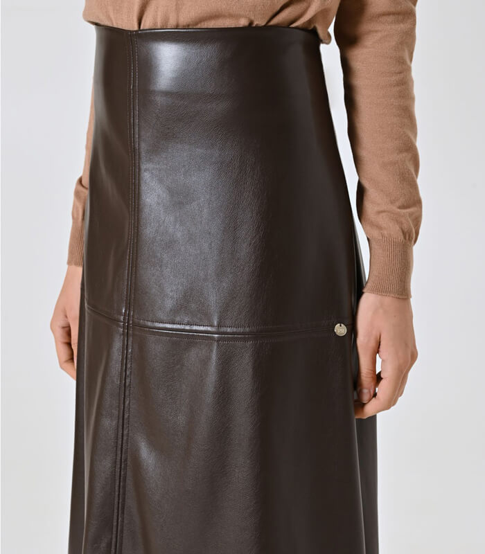 RINASCIMENTO】フェイクレザーミディスカート☆ITRIN124952