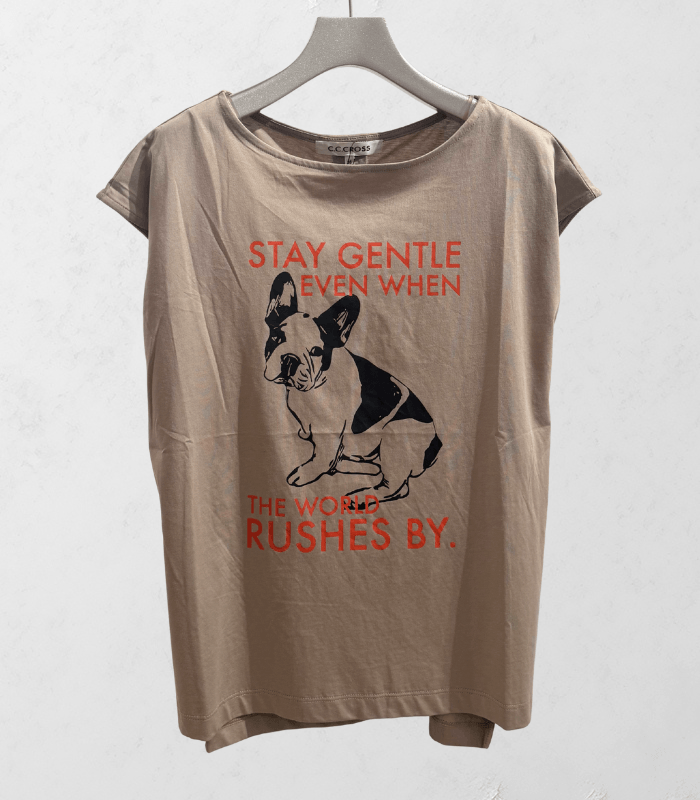 【C.C.CROSS】フレンチスリーブドッグTシャツ★☆13416093