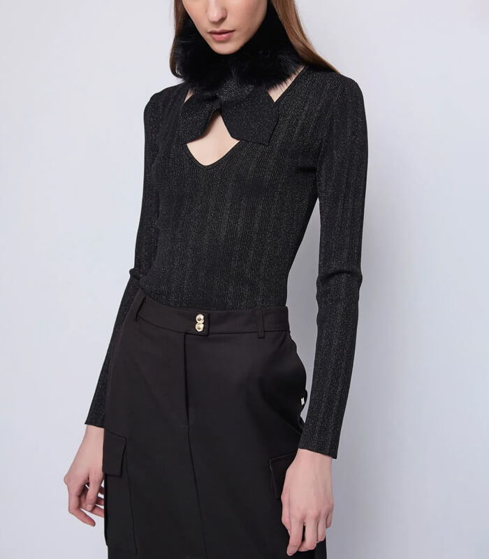 【SALE】【GAUDI】ティペットポイントVネックニット▼IT521FD53032