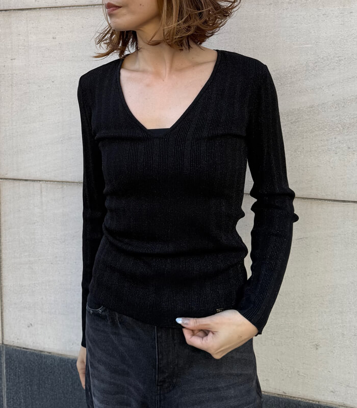 【SALE】【GAUDI】ティペットポイントVネックニット▼IT521FD53032