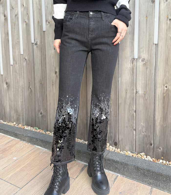 【SALE】【GAUDi】スパンコールポイントデニム■IT521FD26005