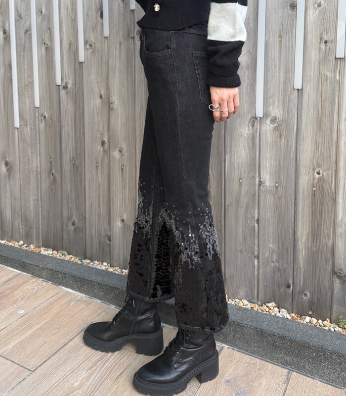 【SALE】【GAUDi】スパンコールポイントデニム■IT521FD26005