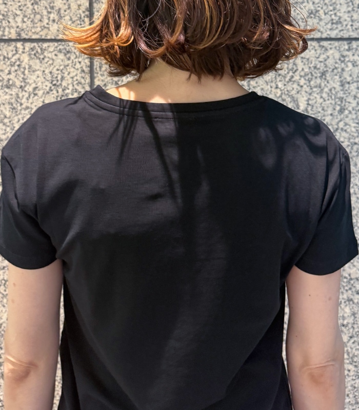 【GAUDI】ビーズフラワーロゴプリントTシャツ★☆IT611BD64048
