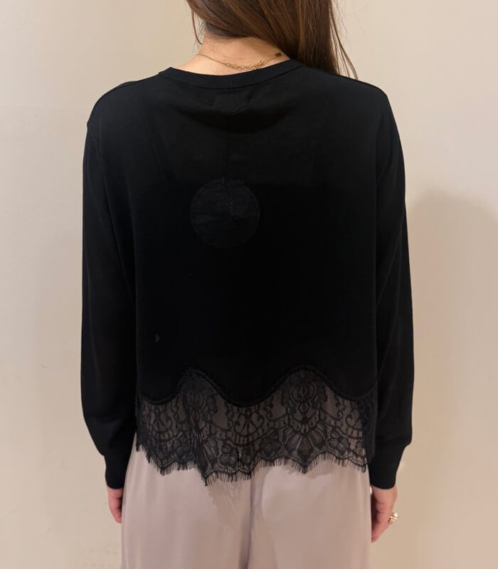 MoNiLE】透かし切り替え裾レースカーディガン040264 | WEAR,トップス