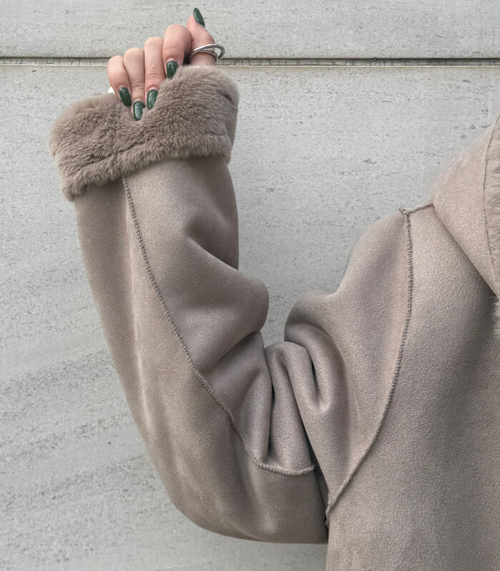 【DOS DIOSAS】エコムートンフーディットロングコート★☆D8641