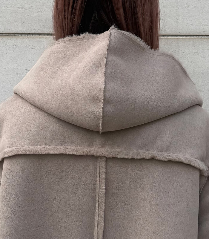 【DOS DIOSAS】エコムートンフーディットロングコート★☆D8641