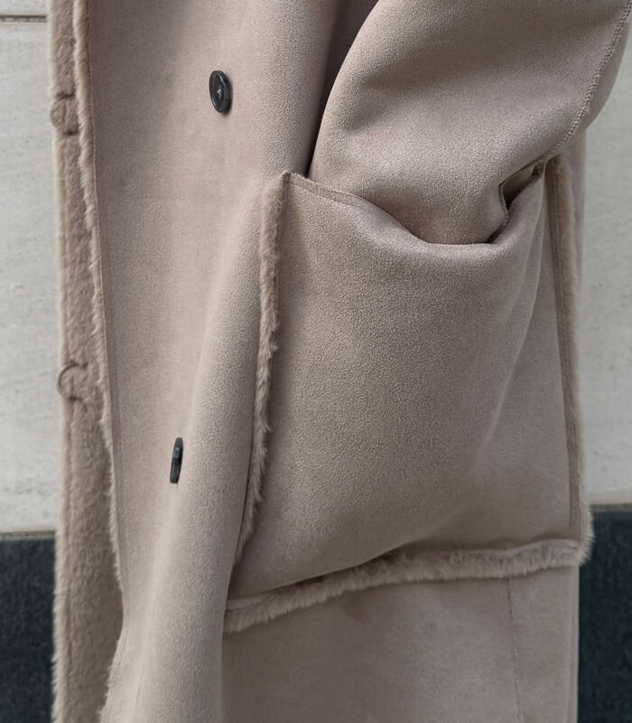 【DOS DIOSAS】エコムートンフーディットロングコート★☆D8641