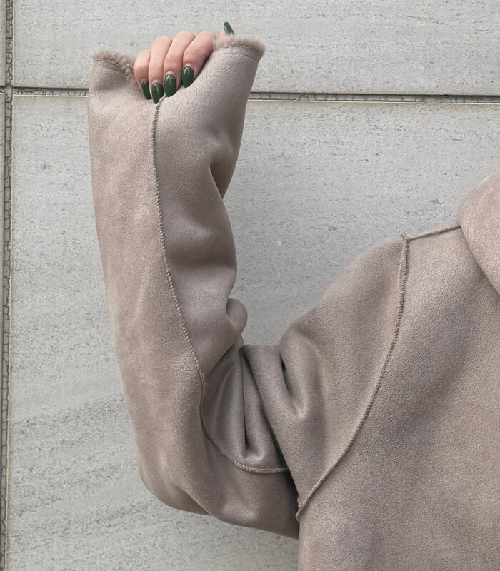 【DOS DIOSAS】エコムートンフーディットロングコート★☆D8641