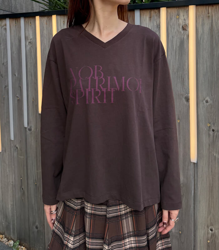 【C.C.CROSS】VネックフレンチロゴロングTシャツ★☆16416231