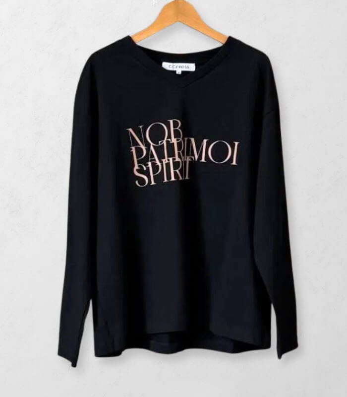 【C.C.CROSS】VネックフレンチロゴロングTシャツ★☆16416231