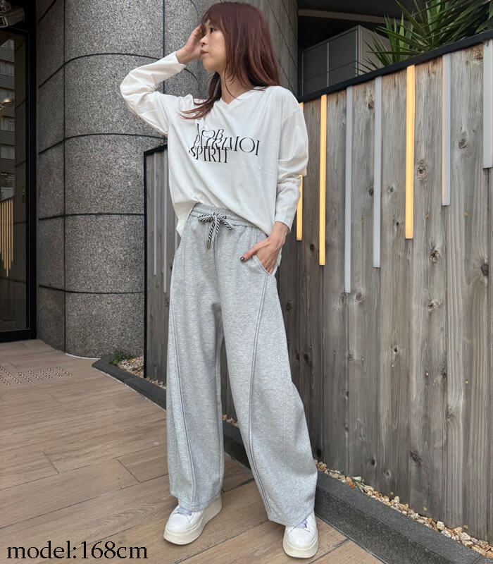 【C.C.CROSS】VネックフレンチロゴロングTシャツ★☆16416231