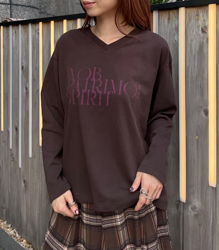 【C.C.CROSS】VネックフレンチロゴロングTシャツ★☆16416231