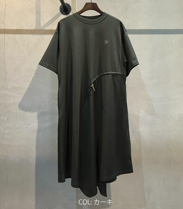 【ETOIL eSIGNE】ドロストアシメトリーワンピース★☆2501405