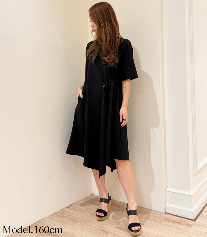 【ETOIL eSIGNE】ドロストアシメトリーワンピース★☆2501405