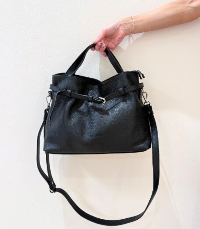 【RIPANI】LUISA横長2wayベルトデザインレザーハンドバッグ★☆I771OJ-LUISA