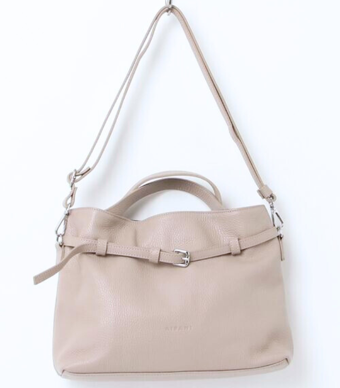 【RIPANI】LUISA横長2wayベルトデザインレザーハンドバッグ★☆I771OJ-LUISA