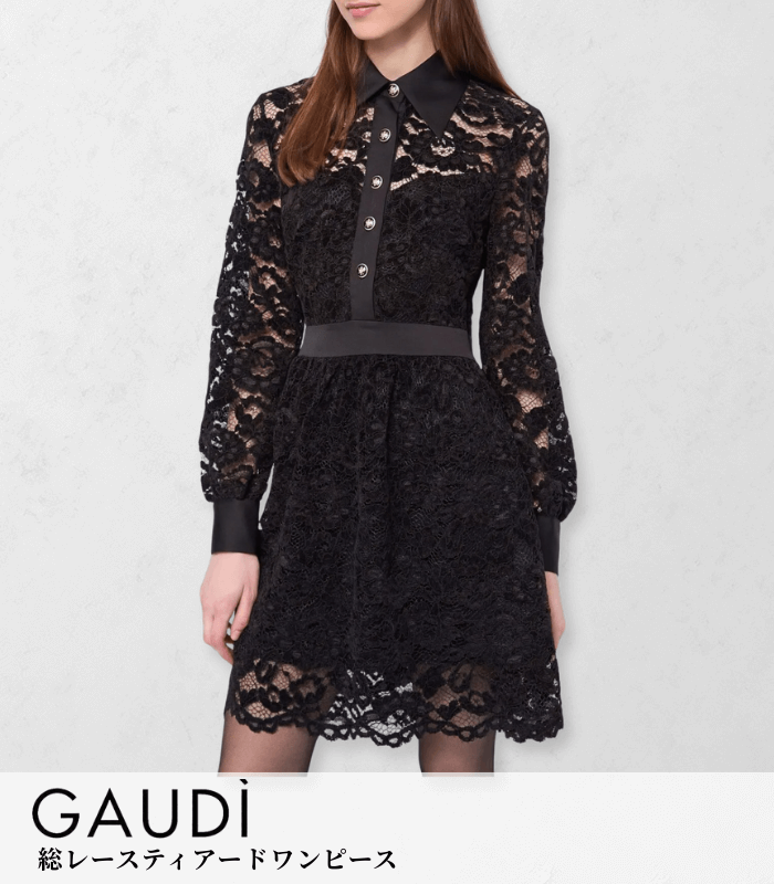 【SALE】【GAUDI】総レースティアードワンピース▼IT521FD15010