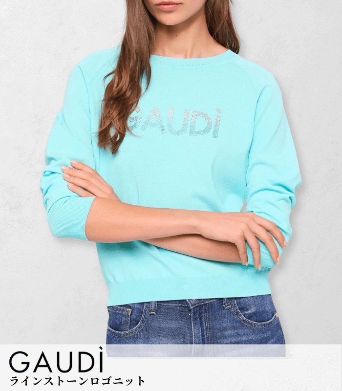 【SALE】【GAUDI】ラインストーンロゴニット■IT611BD53013