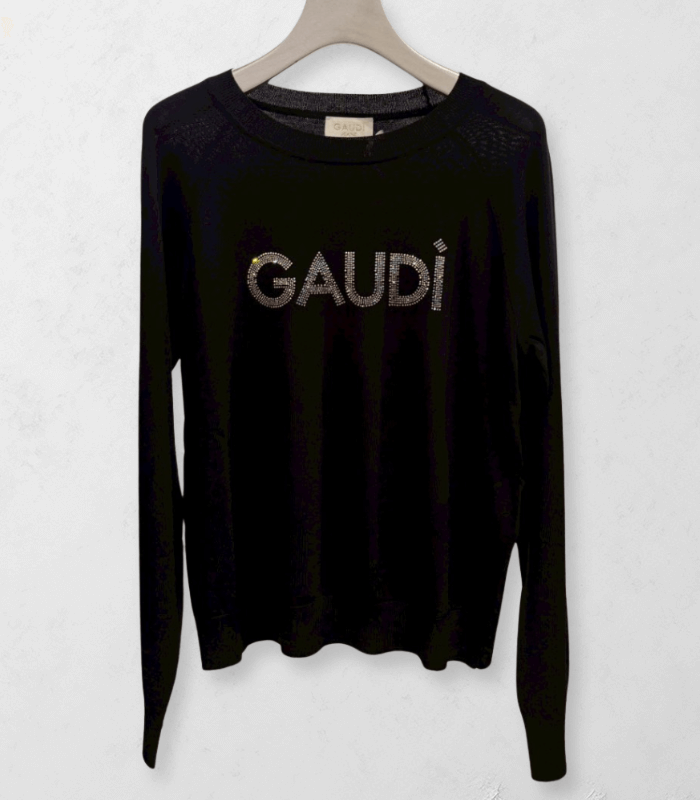 【SALE】【GAUDI】ラインストーンロゴニット■IT611BD53013