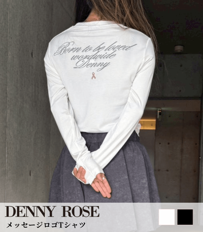 【SALE】【DENNY ROSE】メッセージロゴTシャツ■IT611DD64014