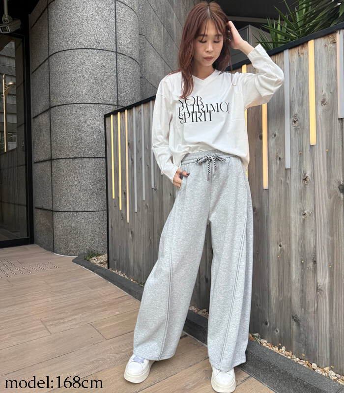 【PaulineBleu】スウェットワイドパンツ★☆77638