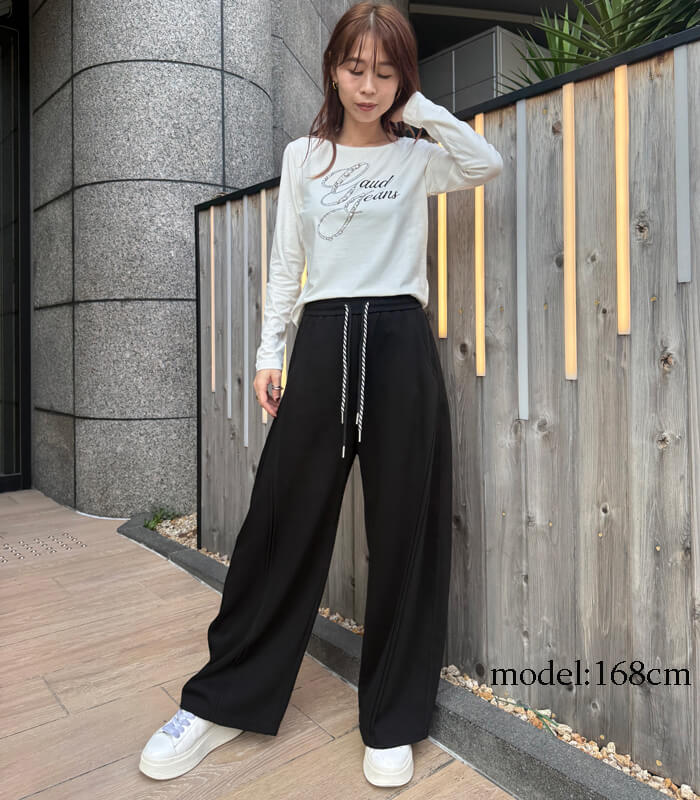 【PaulineBleu】スウェットワイドパンツ★☆77638