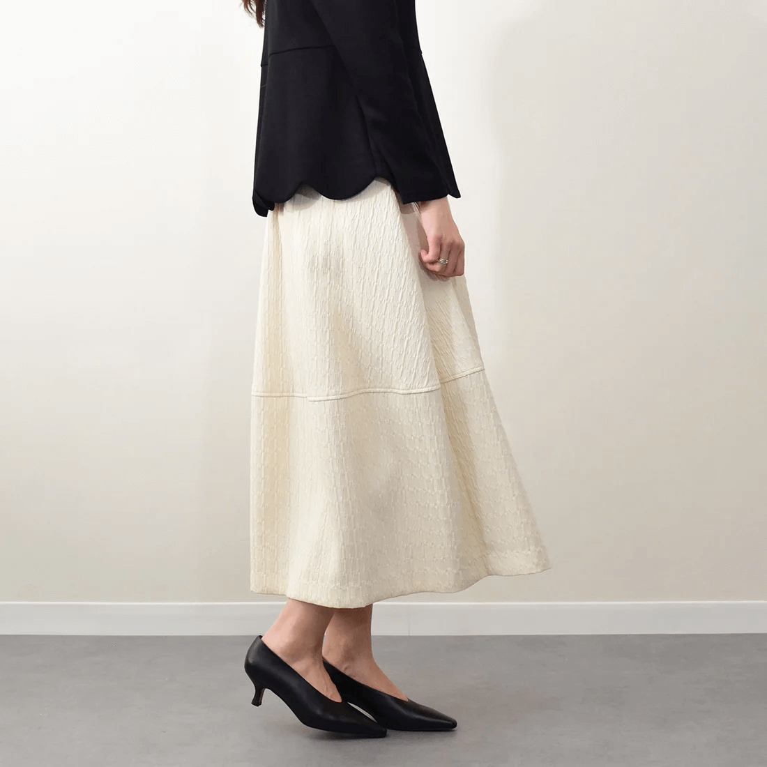 【ANGEL ALARCON】ポインテッドトウディープカットパンプス★☆D51100