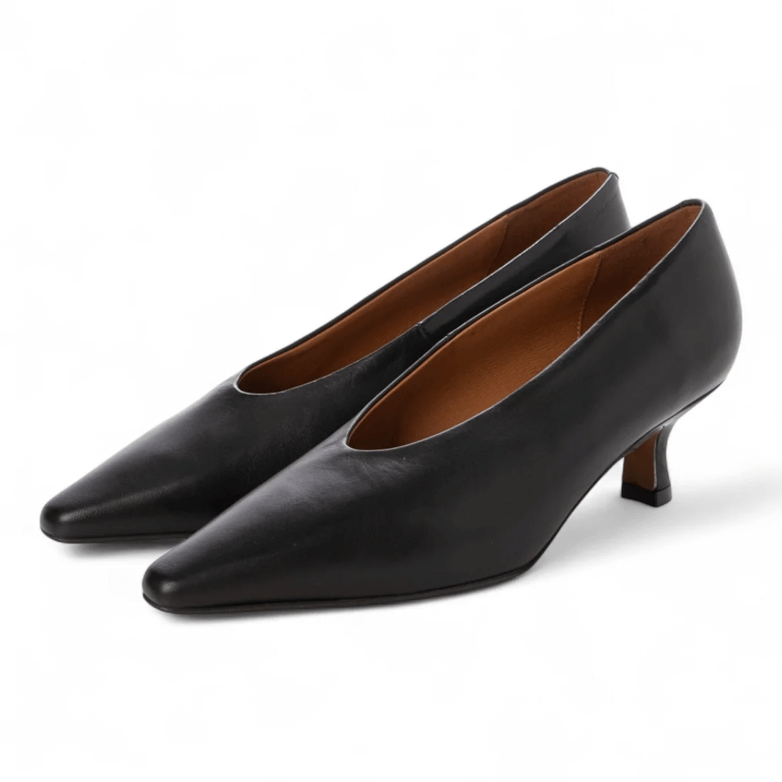 【ANGEL ALARCON】ポインテッドトウディープカットパンプス★☆D51100