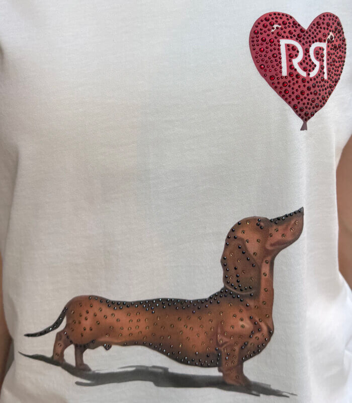 【RINASCIMENTO】ダックスハートバルーンプリントTシャツ★☆ITRIN129932