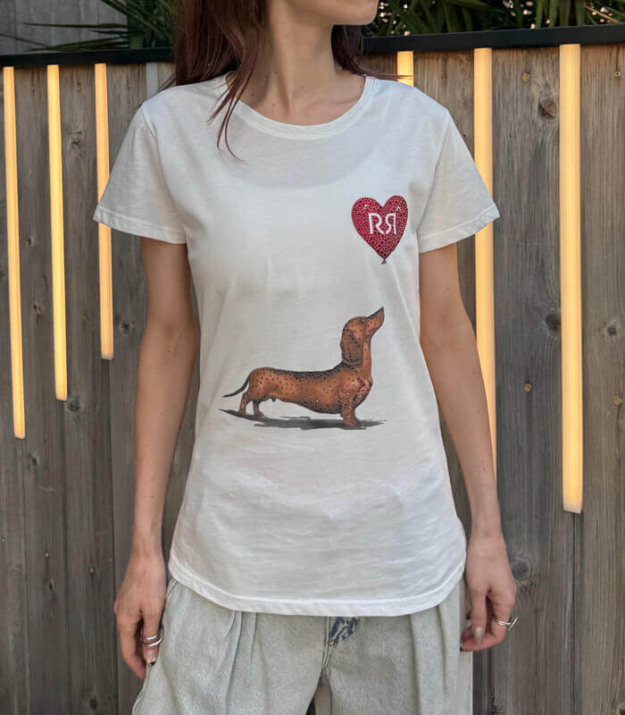 【RINASCIMENTO】ダックスハートバルーンプリントTシャツ★☆ITRIN129932