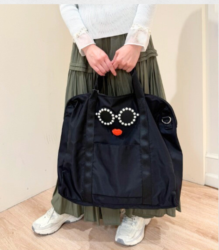 【a-jolie】パールサングラスナイロンボストンバッグ★☆AJ-637