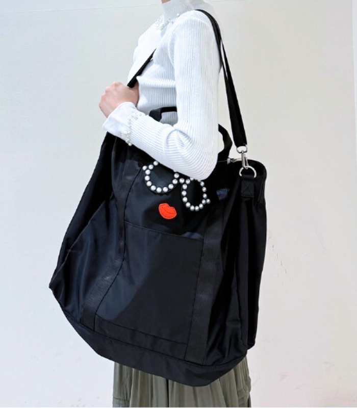 【a-jolie】パールサングラスナイロンボストンバッグ★☆AJ-637