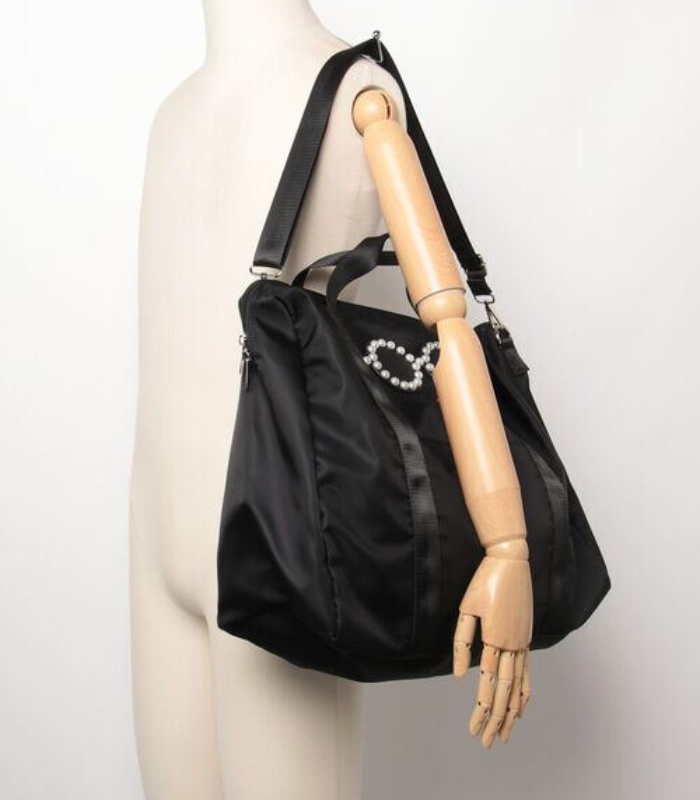 【a-jolie】パールサングラスナイロンボストンバッグ★☆AJ-637