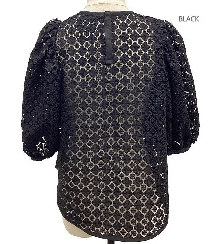 Adonisis】LUCKYクローバーパフスリーブリボンTOP☆S26006 | WEAR