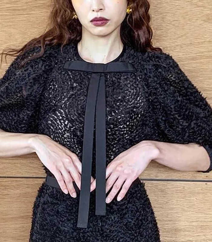 【Adonisis】シャギー×チュールパフリボンTOP★☆S25308