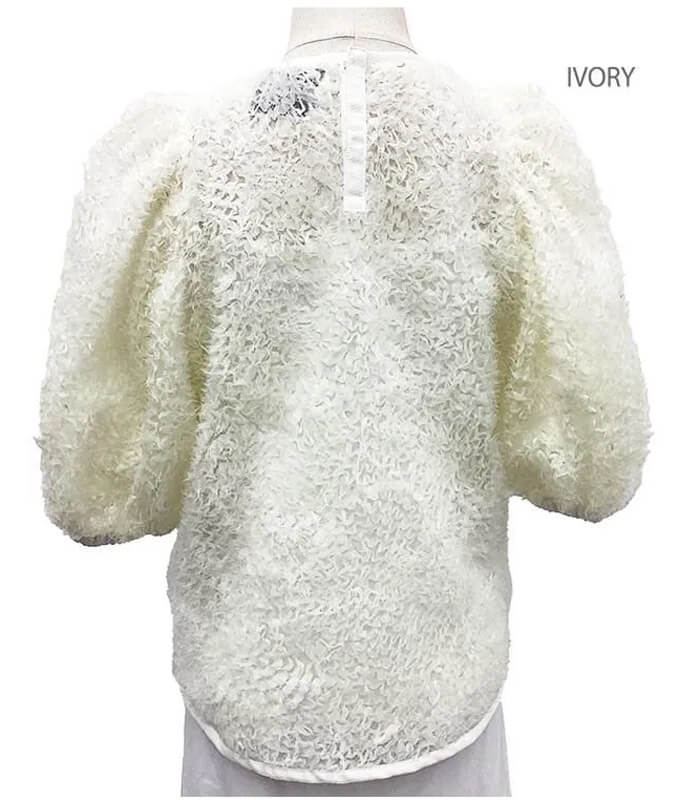 【Adonisis】シャギー×チュールパフリボンTOP★☆S25308