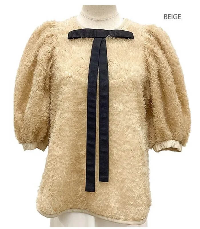 【Adonisis】シャギー×チュールパフリボンTOP★☆S25308