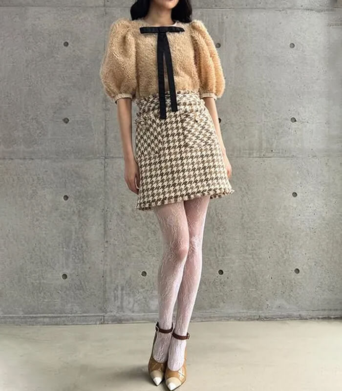 【Adonisis】シャギー×チュールパフリボンTOP★☆S25308