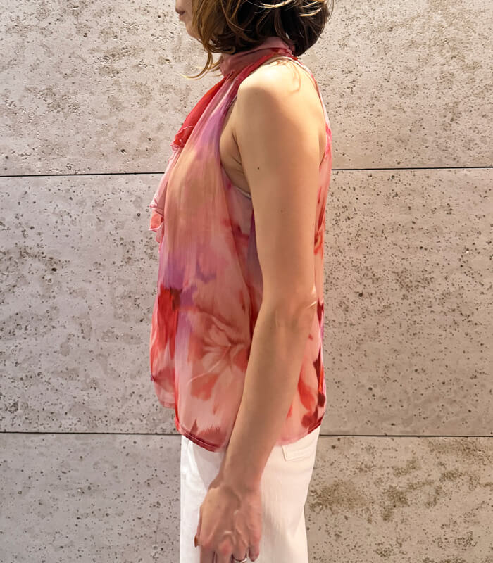【SALE】【RINASCIMENTO】タイダイフラワーアメスリフリルTOPS■ITRIN20258