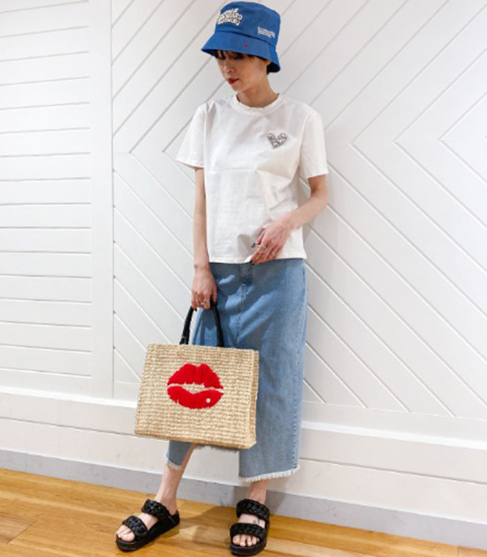 【SALE】【a-jolie】LIPデザインスクエアカゴバッグ▼☆SI-2408