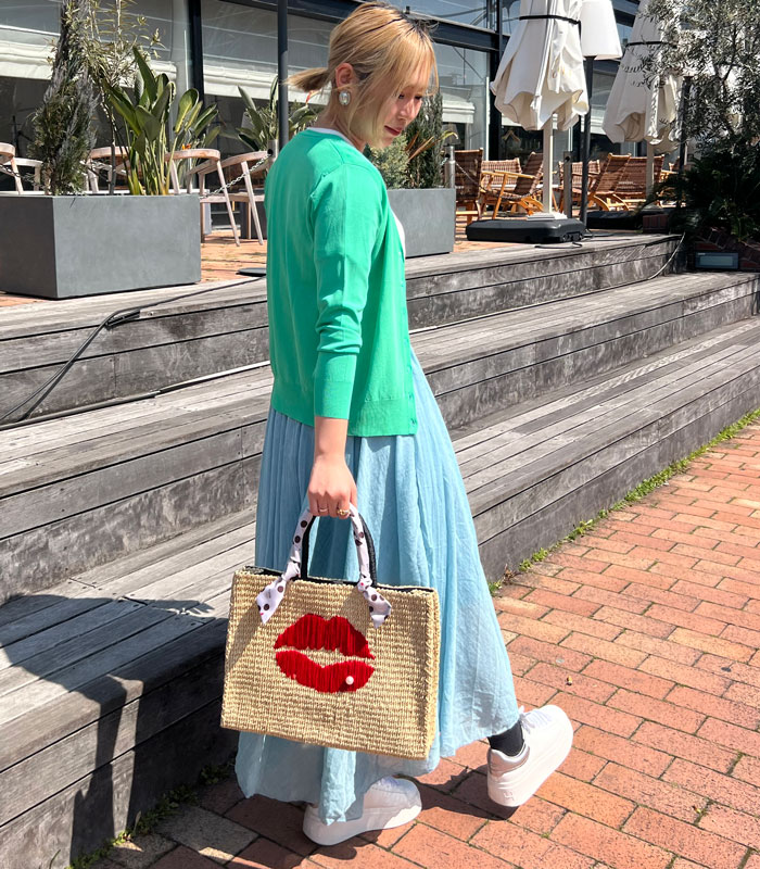 【SALE】【a-jolie】LIPデザインスクエアカゴバッグ▼☆SI-2408