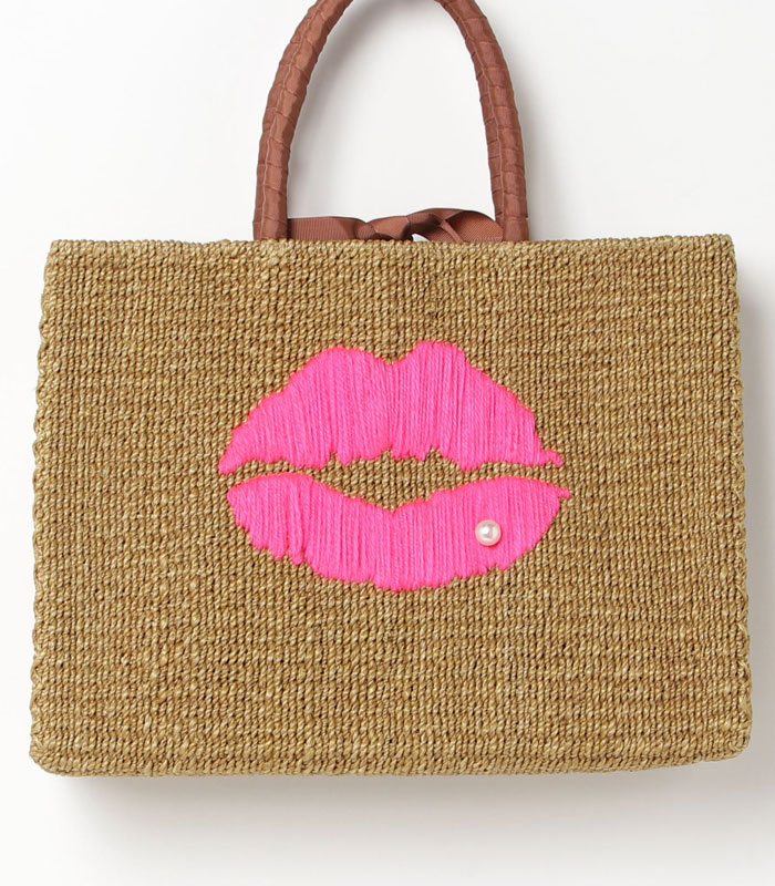 【SALE】【a-jolie】LIPデザインスクエアカゴバッグ▼☆SI-2408