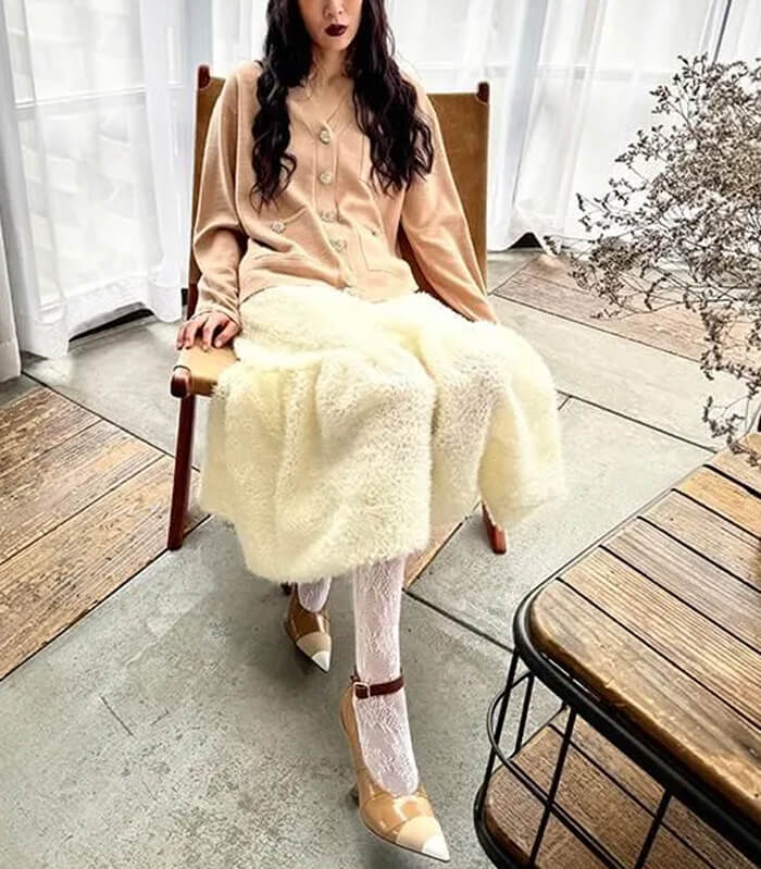 【Adonisis】シャギー×チュールマーメイドスカート★☆S25309