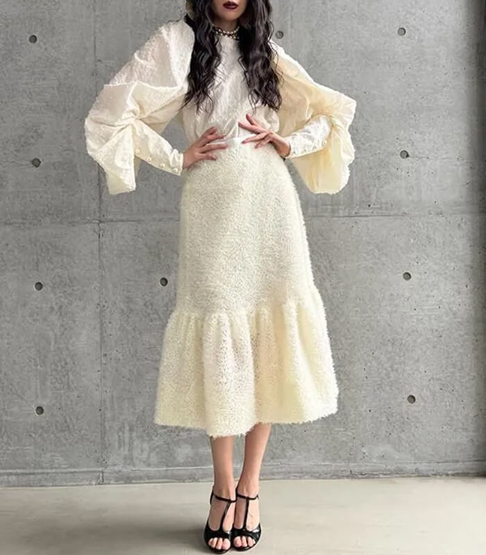 【Adonisis】シャギー×チュールマーメイドスカート★☆S25309